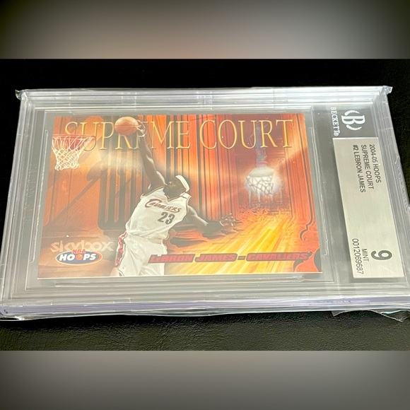 LeBron James BGS 9 2004-05 Hoops Supreme Court Insert. Tough Grade. Sharp 2nd yr